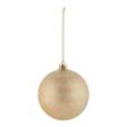 Layered greens Green Gold effect Plastic Round Bauble (D) 80mm