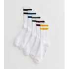 Jack & Jones 5 Pack White Stripe Tennis Socks