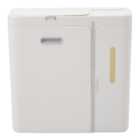 Living and Home Kitchen Mini Trash Bin with Lid White