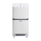 Living and Home Moveable Double Layer Recycling Trash Bin White 48L