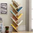 Living and Home 9 Shelf Natural Tree Shaped Bookshelf