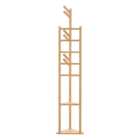 Living and Home Floor-Standing Triangle Base Bamboo Coat Rack