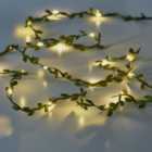 20 Warm white LED String lights with 2.2m Green cable