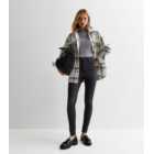 Black Coated Leather-Look Lift & Shape Jenna Skinny Jeans