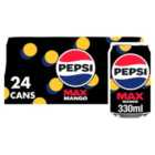Pepsi Max Mango No Sugar Cola Cans 24 x 330ml