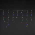 300 Multicolour LED Icicle lights with 22m Clear cable
