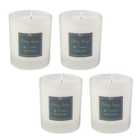 Set of 4 Luxury Scented Candle Nutmeg, Orange & Cinnamon Home Fragrance Christmas Table Candle 20cl