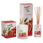 Bramble Bay - Bath & Body Scented Candle & Diffuser Set - 300g/170ml - Pomegranate, Rose & Moss - 2pc