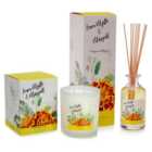 Bramble Bay - Bath & Body Scented Candle & Diffuser Set - 300g/170ml - Lemon Myrtle & Marigold - 2pc