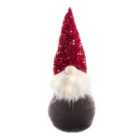 Red Large Sequin hat Gnome Electrical christmas decoration