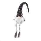 Grey Medium Sequin hat Gnome with long legs Electrical christmas decoration