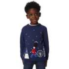 M&S London Knitted Jumper, 2-7 Years, Navy Mix