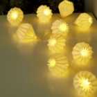 10 Warm white Paper lantern LED String lights with 1.65m Clear cable