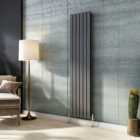 Sky Bathroom Flat Panel Anthracite Radiator Tall Upright Double 1800x408mm