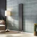 Sky Bathroom Flat Panel Anthracite Radiator Tall Upright Double 1800x272mm