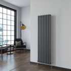 SKY bathroom Desinger Oval Column Radiator Vertical Central Heating 1600x472mm Anthracite