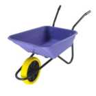 90 Litre Heavy Duty Plastic Wheelbarrow Lilac / Purple Puncture Proof Wheel