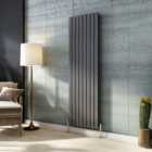 Sky Bathroom Flat Panel Anthracite Radiator Tall Upright Double 1800x544mm