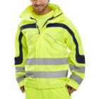 Beeswift Hi-Vis Eton Waterproof Work Jacket Yellow - L