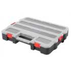 38cm Medium Stackable Plastic Toolbox Storage Compartment DIY Organiser Layer Clip Tray Case
