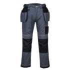Portwest PW3 Holster Work Trousers Zoom Grey/Black & Knee Pads - 48R