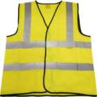 MEDIUM Yellow Hi Vis Waistcoat - Work Site Road Builder Contractor - Safety Wear