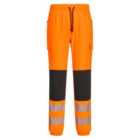 Portwest KX3 Hi-Vis Flexi Jogger Work Pants Orange/Black - S