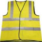 XL Yellow Hi Vis Waistcoat - Work Site Road Builder Contractor - Safety Wear