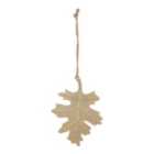 Layered greens Brushed gold effect Leaf Metal Hanging decoration