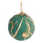 Refined classics Green Gold effect Paper Round Bauble (D) 100mm