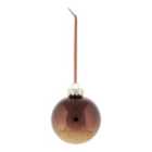 Shadow play Brown Copper effect Plastic Round Bauble (D) 80mm