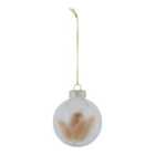 Layered greens Clear Plastic Round Bauble (D) 80mm