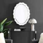 Furniture Box Venus Multi Faceted Medium Oval Wall Mirror