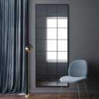 MirrorOutlet Fenestra - Black Modern Window Leaner / Wall Mirror 79" X 31" (200cm X 80cm)