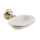 BC Designs Victrion Ceramic Soap Dish Brushed Gold