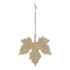 Layered greens Brushed gold effect Maple Leaf Metal Hanging decoration