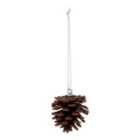 Layered greens Brown Pine cone Hanging decoration set, Pack of 12 (D) 50mm