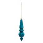 Historical twist Blue Pearlescent effect Plastic Cone Hanging decoration