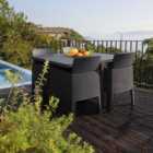 Royalcraft Faro 4 Seater Deluxe Cube Dining Set Black