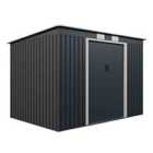 Charles Bentley Metal Shed 8.6ft x 6ft