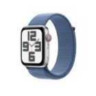 Apple Watch SE GPS 44mm Silver Aluminium Case with Winter Blue Sport Loop