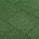 vidaXL Fall Protection Tiles 6 Pcs Rubber 50X50X3cm Green