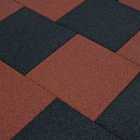 vidaXL Fall Protection Tiles 12 Pcs Rubber 50X50X3cm Red