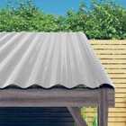 vidaXL Roof Panels 36 Pcs Powder-coated Steel Silver 60X36cm