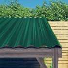vidaXL Roof Panels 36 Pcs Powder-coated Steel Green 80X36cm