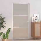 vidaXL Interior Door 102.5X201.5cm White Matt Glass And Aluminium