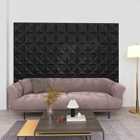 vidaXL 3D Wall Panels 12 Pcs 50X50cm Origami Black 3 M²