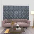 vidaXL 3D Wall Panels 24 Pcs 50X50cm Origami Grey 6 M²