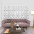 vidaXL 3D Wall Panels 48 Pcs 50X50cm Origami White 12 M²
