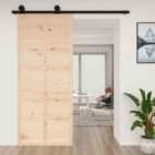vidaXL Barn Door 90X1.8X214cm Solid Wood Pine